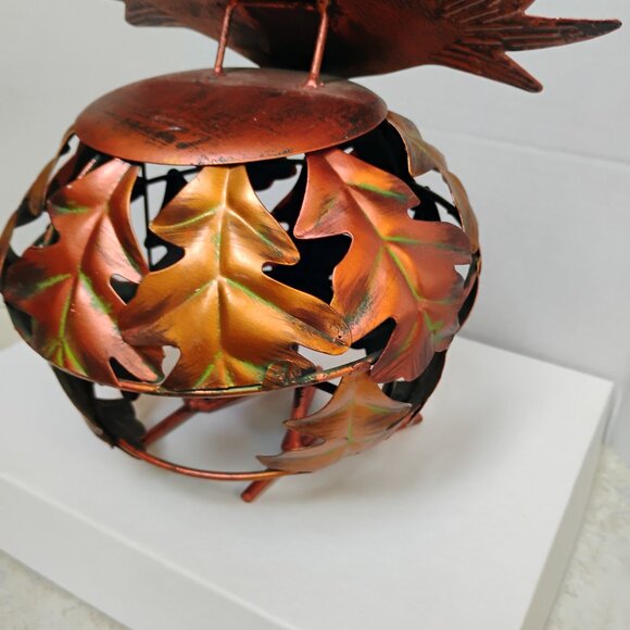 Pier 1 Owl Metal Tealight Candle/Lantern Holder Body Cooper/Gold Mate Finish - Picture 3 of 4